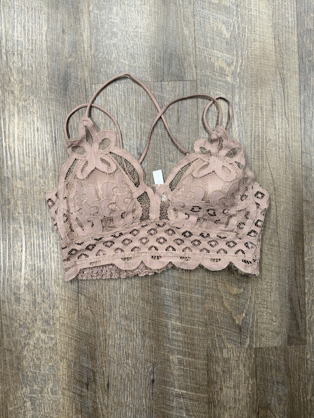 Zenana Outfitters Lace Bralette in Dusty Mauve